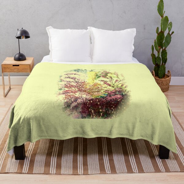 Item preview, Summer Flower Garden sun yellow watercolor painting  designed and sold by GittaG74.