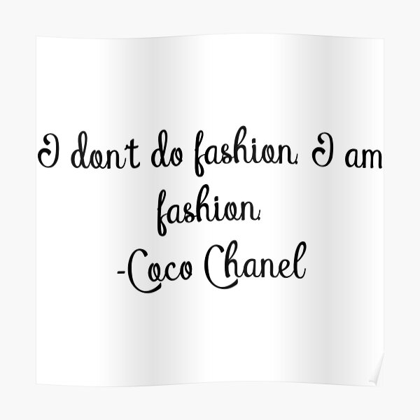 Posters Sur Le Theme Coco Chanel Redbubble