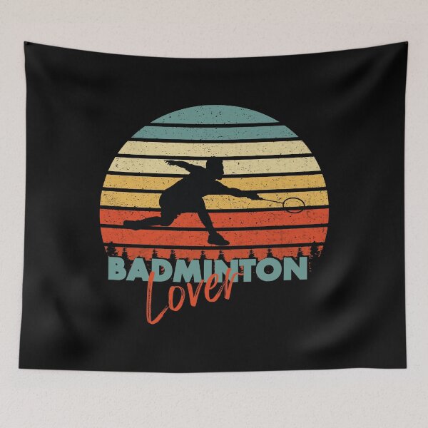 Item preview, Badminton Lover Sunset Vintage Retro Style  designed and sold by tinypurpleland.