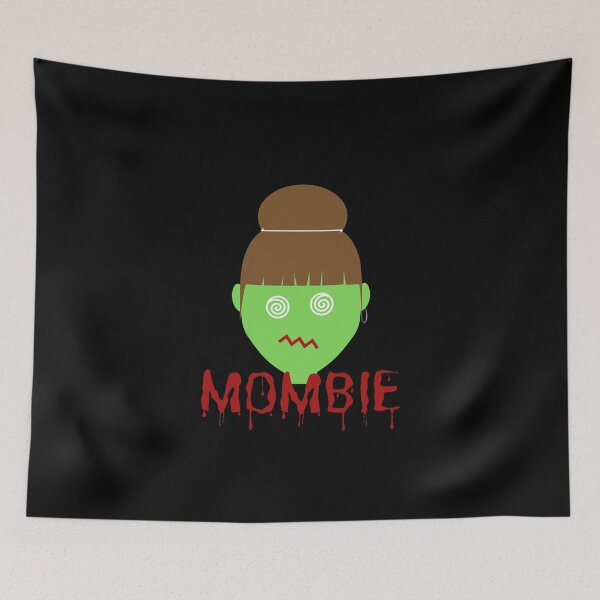 Item preview, MOMBIE Funny Zombie Mom Blood Drip Halloween Text designed and sold by MixedBagMerch.