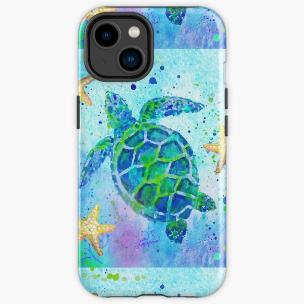 Sea Turtle with Starfish iPhone Tough Case