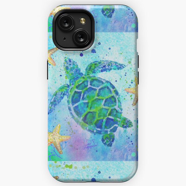 Sea Turtle with Starfish iPhone Tough Case