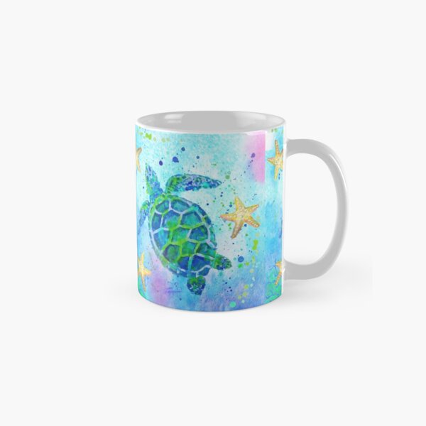 Sea Turtle with Starfish Classic Mug