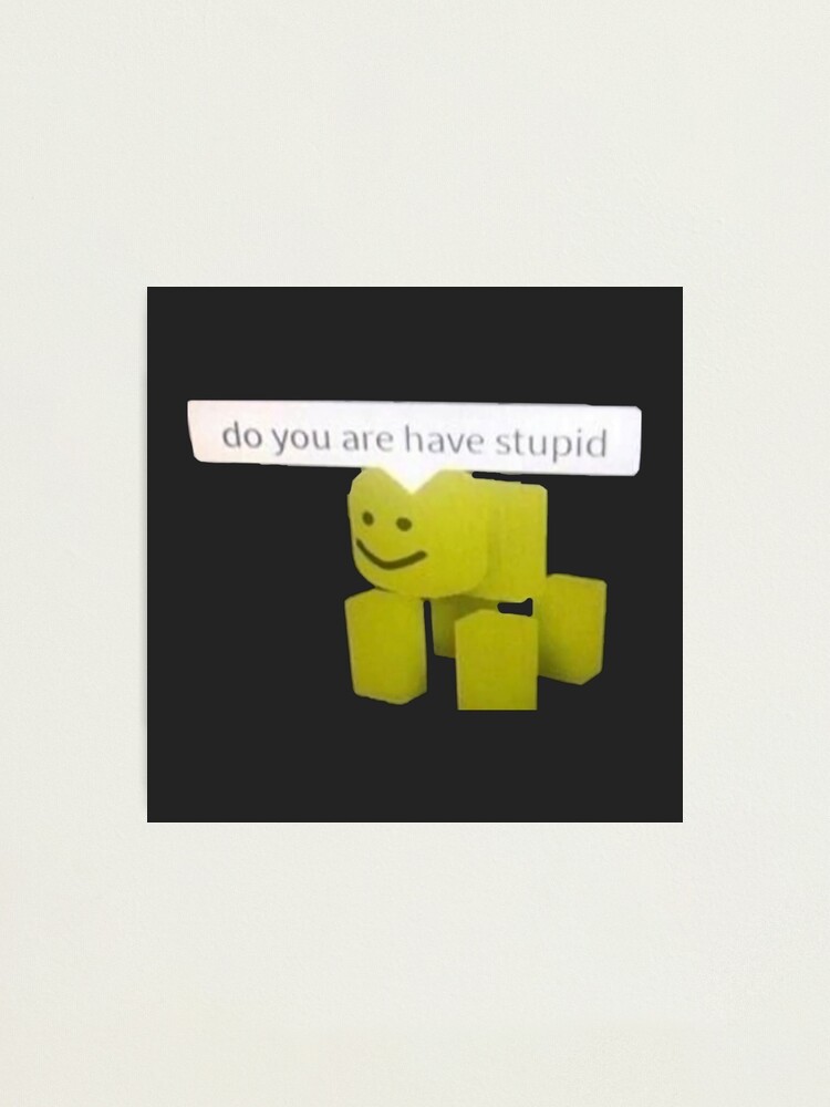 Funny Cursed Roblox Meme Photographic Print By Internethigh Redbubble - cursed image roblox