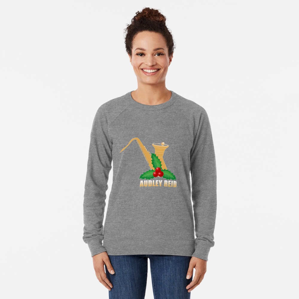 Audley Reid Christmas Wear-White Lightweight Sweatshirt