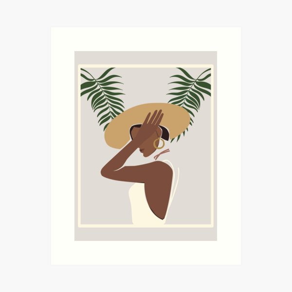 Modern African Woman Illustration Art Print