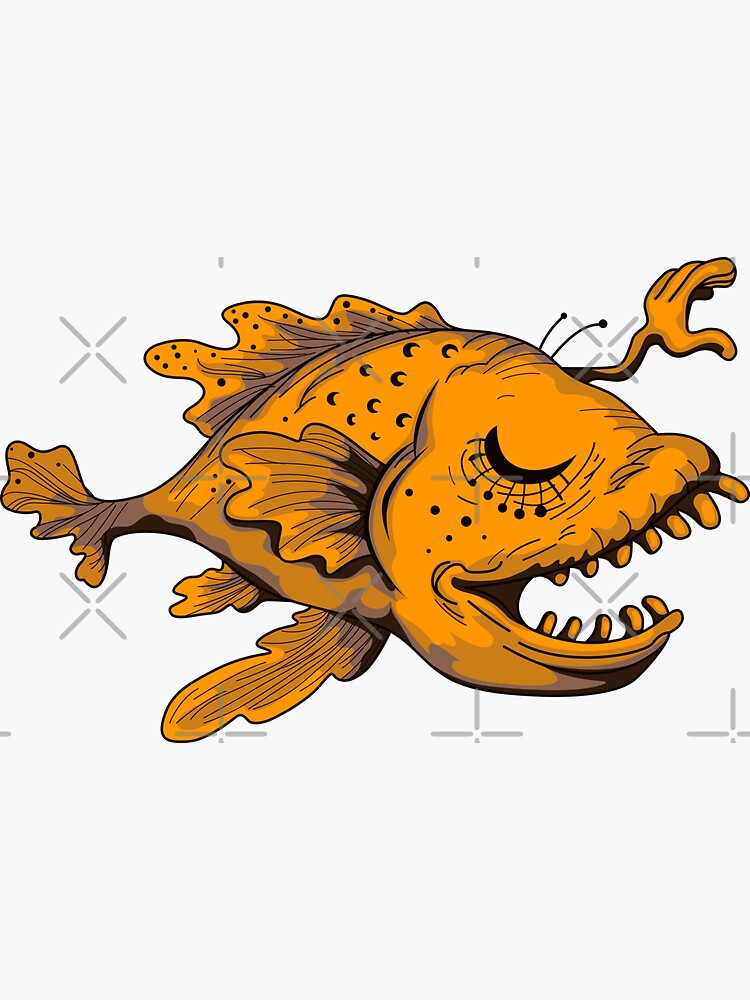 "The Hand, The Monkfish" Sticker for Sale by collectiarts | Redbubble