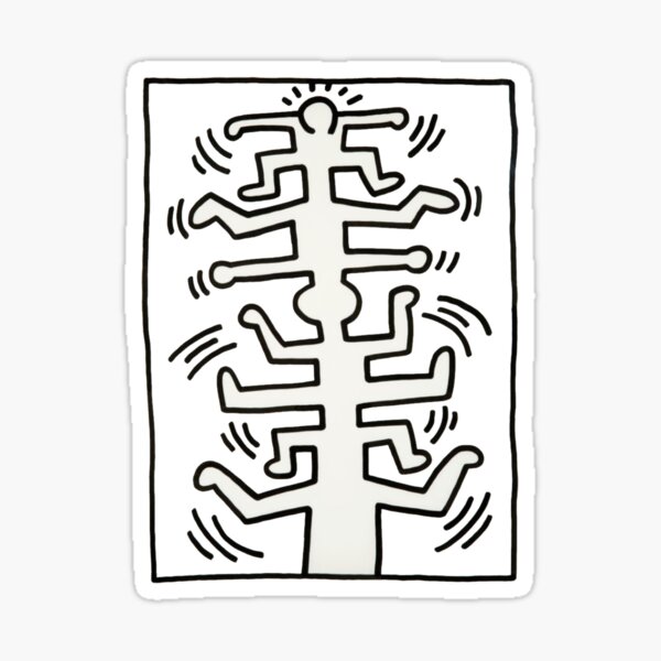 Aperçu de l'œuvre haring pop art créée et vendue par spdln.