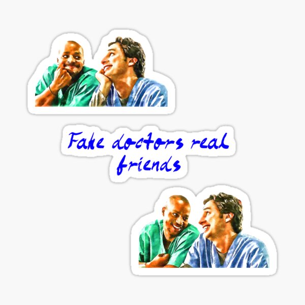 Gefälschte Ärzte Echte Freunde Sticker