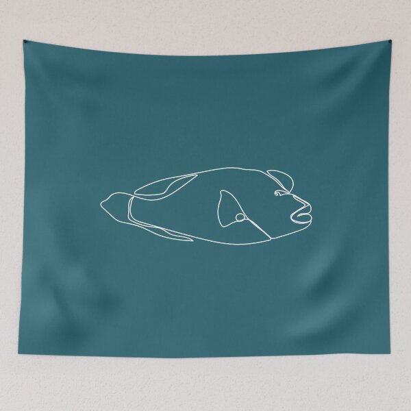 Item preview, Minimalist One Line Drawing Humphead Wrasse designed and sold by CamilleIllus.