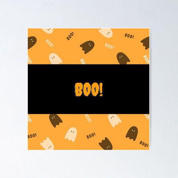 Item preview, Boo! Happy Halloween Ghost Pattern designed and sold by jrichard99.