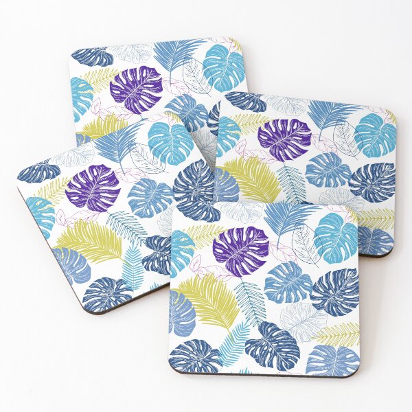 Item preview, Blue Monstera Tropical Leaves designed and sold by Mommaspouch.