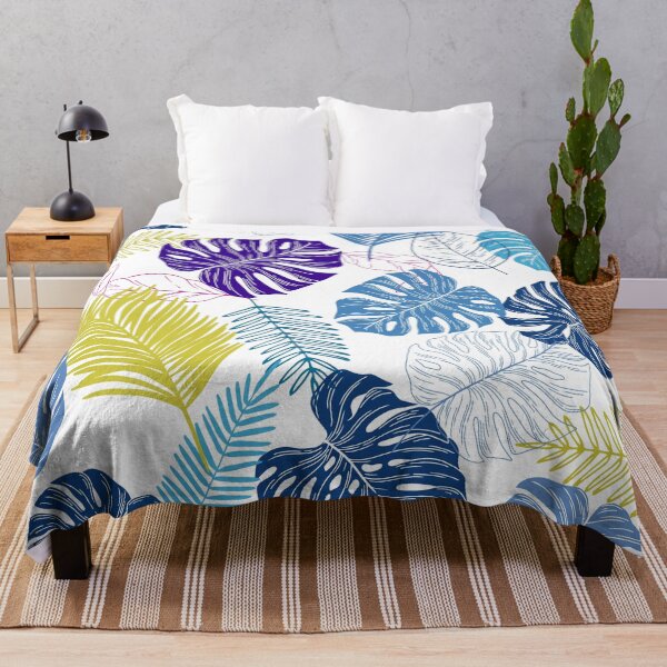 Item preview, Blue Monstera Tropical Leaves designed and sold by Mommaspouch.