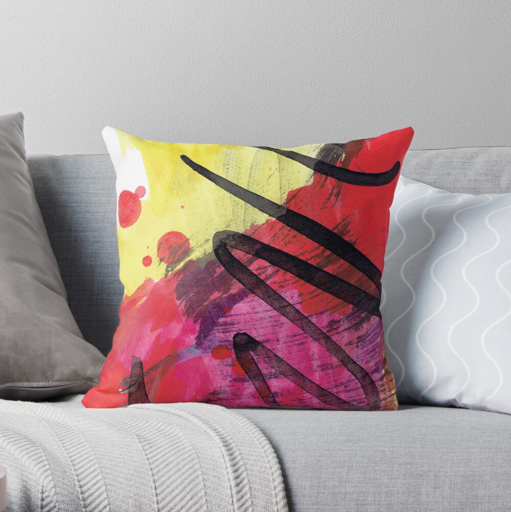 Fire Embers Throw Pillow