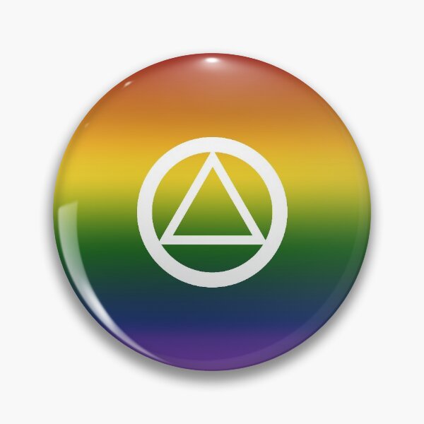 Item preview, Alcoholics Anonymous Rainbow Pride Symbol designed and sold by RecoveryGift.