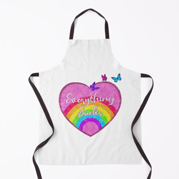 Item preview, "Everything Sucks" Pink Nostalgic Rainbow Aesthetic with Glitter and Butterflies designed and sold by Neon-Wolf.