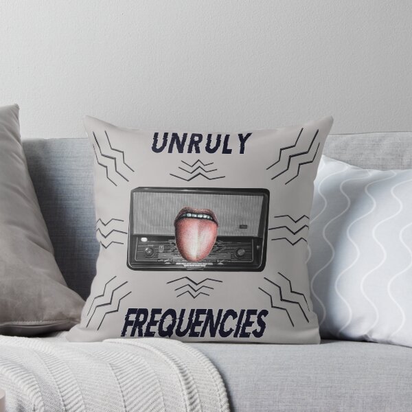 "Unruly Frequencies" Throw Pillow