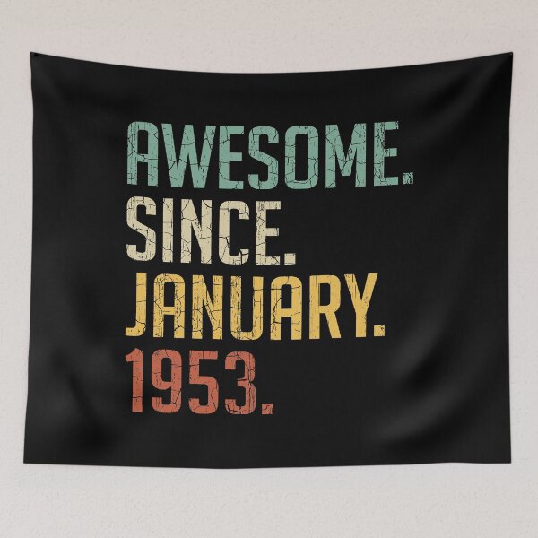 Item preview, Awesome Since January 1953 68th Birthday Gift 68 Years Old Vintage January 1953 designed and sold by Takatv.