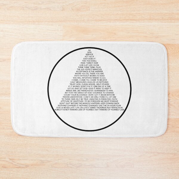 Item preview, Alcoholics Anonymous Symbol in Slogans (A.A.) designed and sold by RecoveryGift.