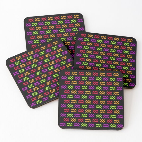Item preview, Multicolored Aquarius astrological sign, zodiac symbol black background designed and sold by Stéphane  Thirion.