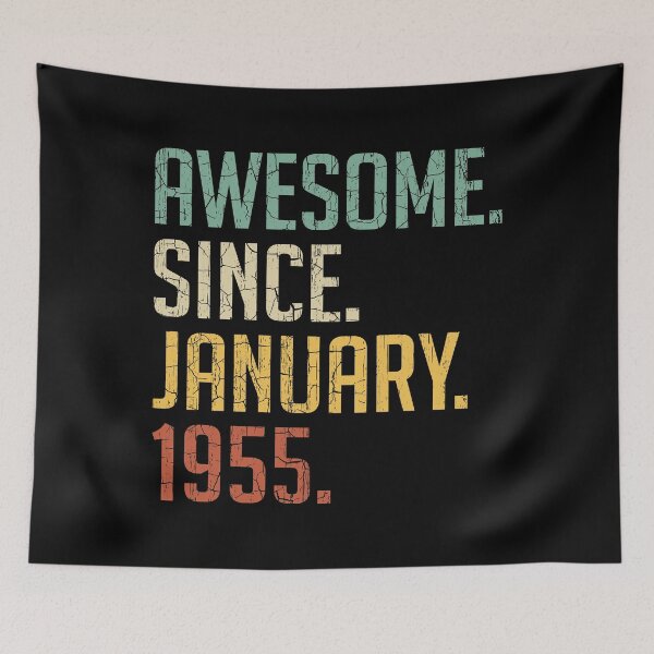 Item preview, Awesome Since January 1955 66th Birthday Gift 66 Years Old Vintage January 1955 designed and sold by Takatv.