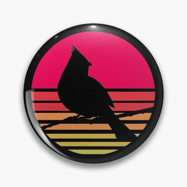 Item preview, Northern Cardinal bird Silhouette Vintage Sun designed and sold by engsasa.