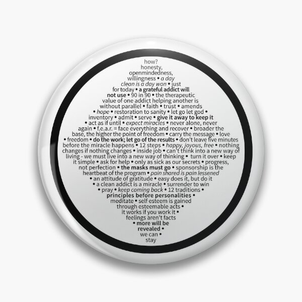Item preview, Recovery Slogans in NA Symbol designed and sold by RecoveryGift.