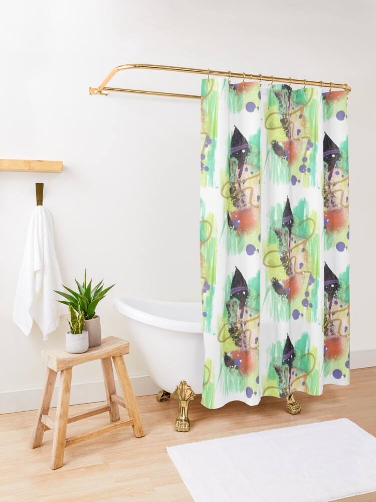 Alternate view of Deep Breath Shower Curtain