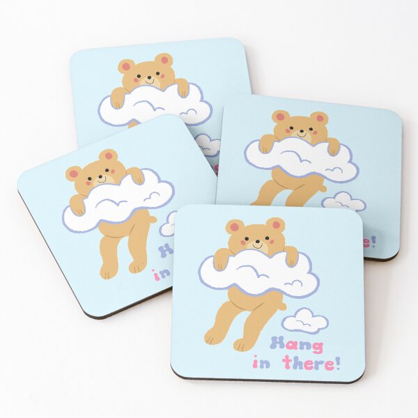 Item preview, Hang In There Teddy Bear Clouds designed and sold by OhMyStarling.
