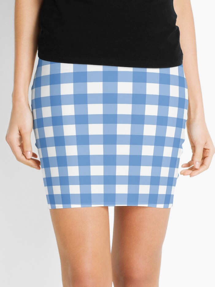 Blue Gingham Mini Skirt for Sale by mynameisliana Redbubble