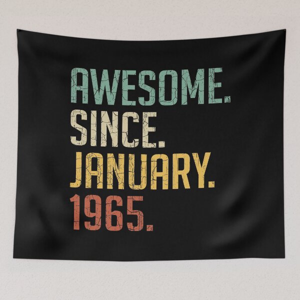 Item preview, Awesome Since January 1965 56th Birthday Gift 56 Years Old Vintage January 1965 designed and sold by Takatv.