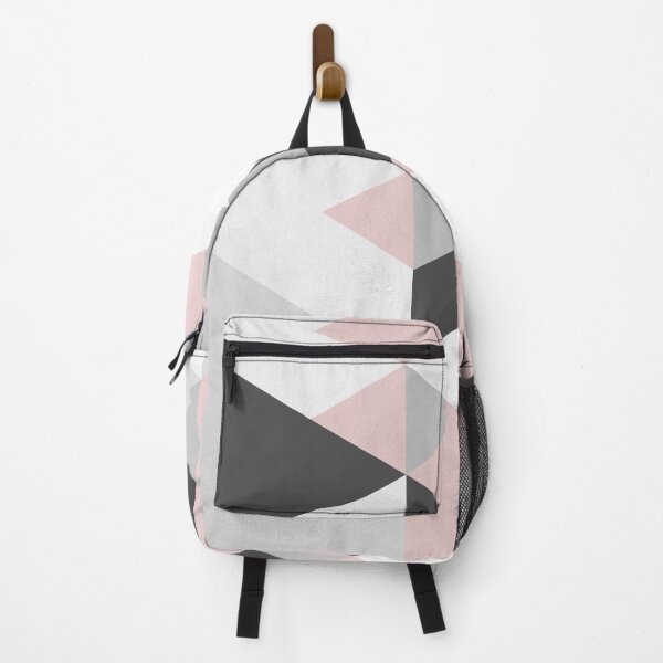 Item preview, Triangle Geometric Design Graphical Pattern Grey Pink and Black designed and sold by Ching Teoh.