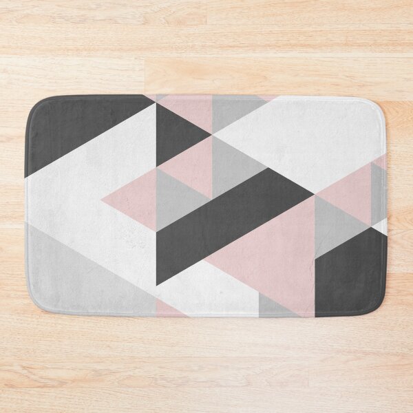 Item preview, Triangle Geometric Design Graphical Pattern Grey Pink and Black designed and sold by Ching Teoh.
