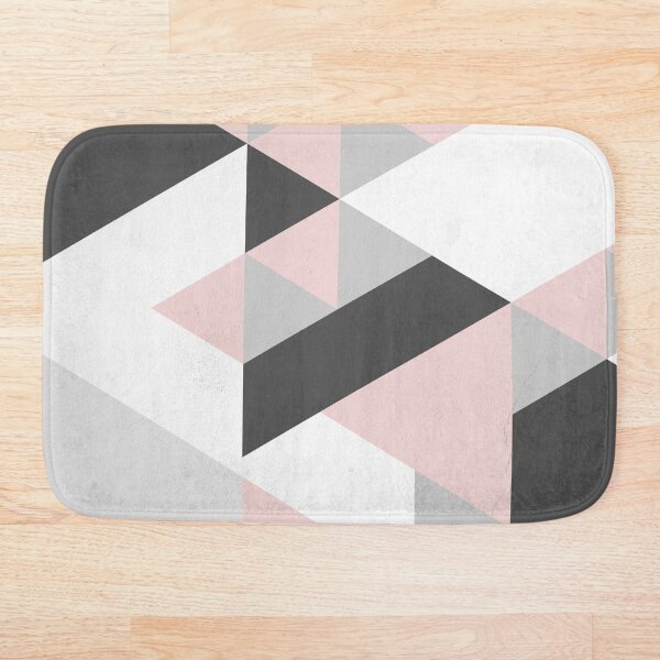 Artikelvorschau, Dreieck Geometrisches Design Grafisches Muster Grau Rosa und Schwarz entworfen und verkauft von Ching Teoh.