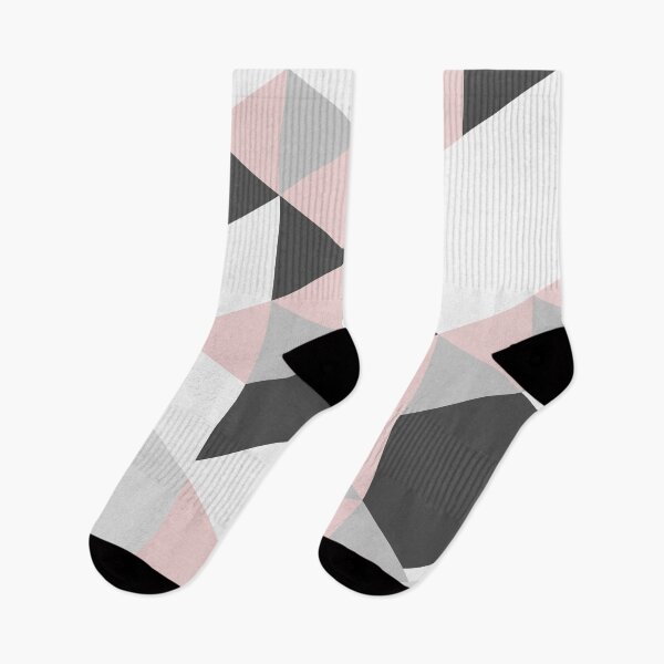 Item preview, Triangle Geometric Design Graphical Pattern Grey Pink and Black designed and sold by Ching Teoh.