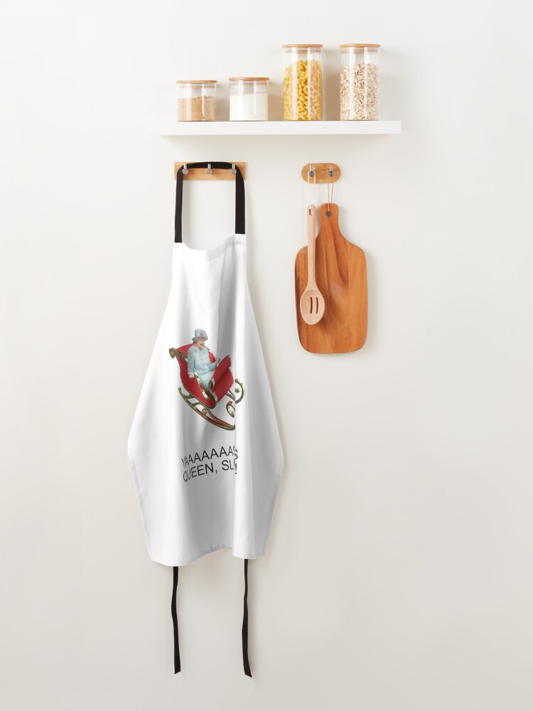 Alternate view of YAAAAASS QUEEN, SLEIGH! Apron