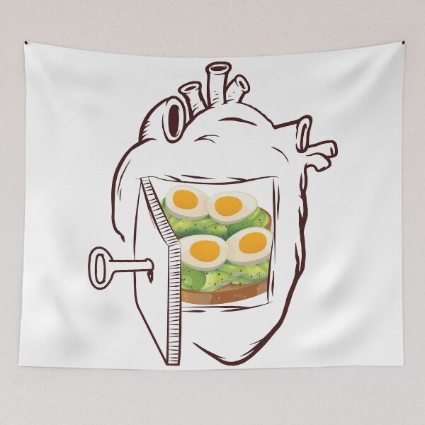 Item preview, Avocado and Hard Boiled Eggs On Toast designed and sold by foodisthekey.