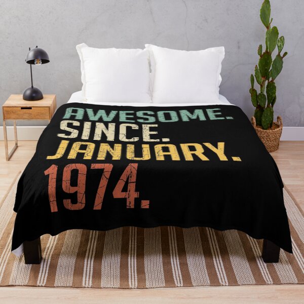 Item preview, Awesome Since January 1974 47th Birthday Gift 47 Years Old Vintage January 1974 designed and sold by Takatv.