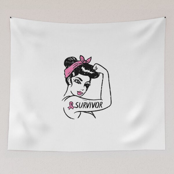 Item preview, Breast Cancer Survivor Rosie Riveter Pink Ribbon designed and sold by Wayne Hay.