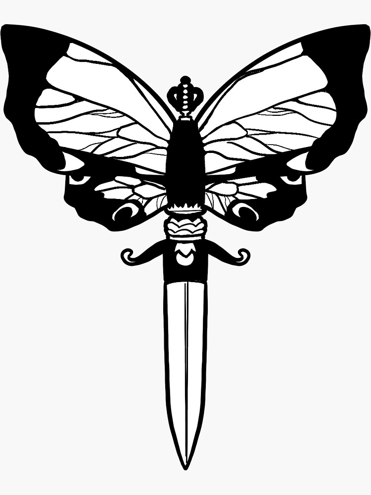 "Butterfly Knife" Sticker for Sale by phiabos Redbubble