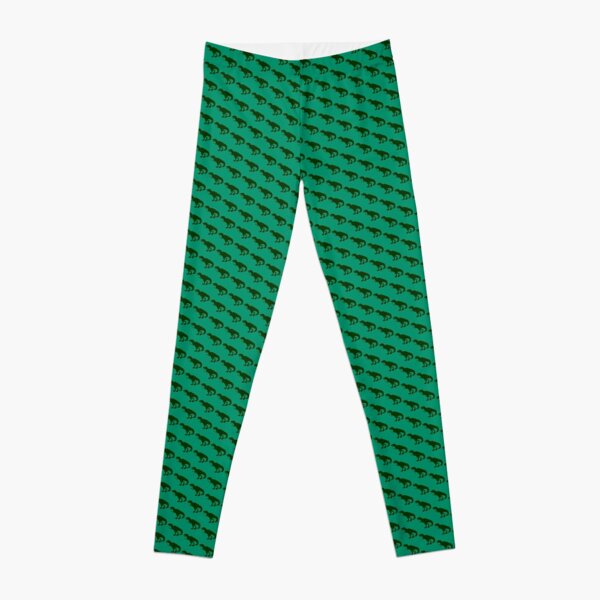green t-rex goes rawr Leggings