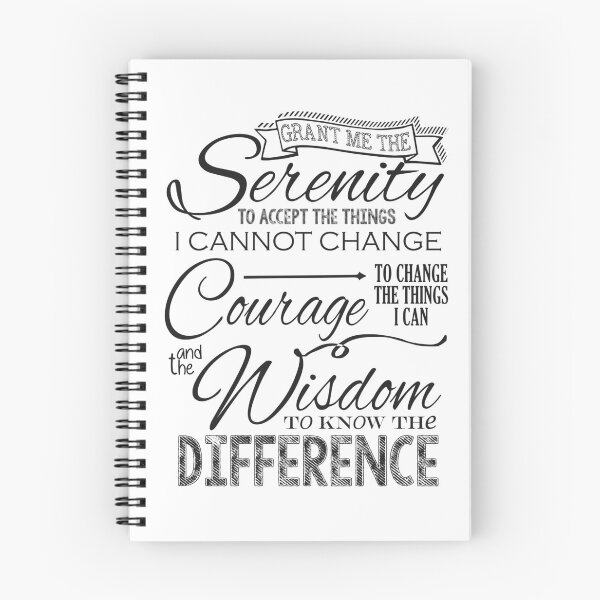 Item preview, Serenity Prayer - Chalk Typography designed and sold by RecoveryGift.