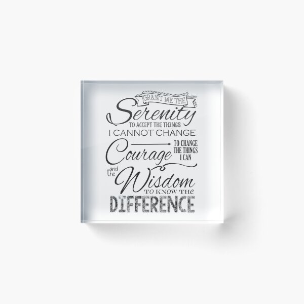 Item preview, Serenity Prayer - Chalk Typography designed and sold by RecoveryGift.
