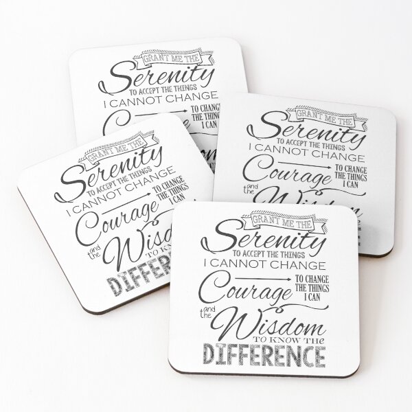 Item preview, Serenity Prayer - Chalk Typography designed and sold by RecoveryGift.
