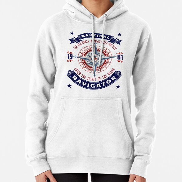 Compass Rose Long Sleeve Navy - The Mariners' Museum Gift Shop