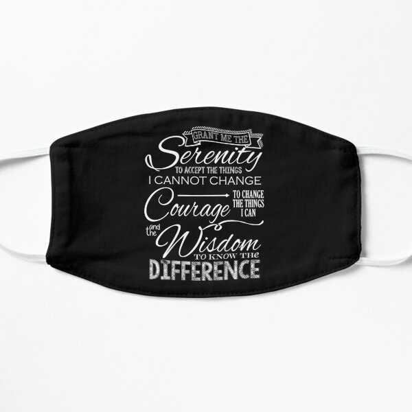 Serenity Prayer - Chalkboard Flat Mask