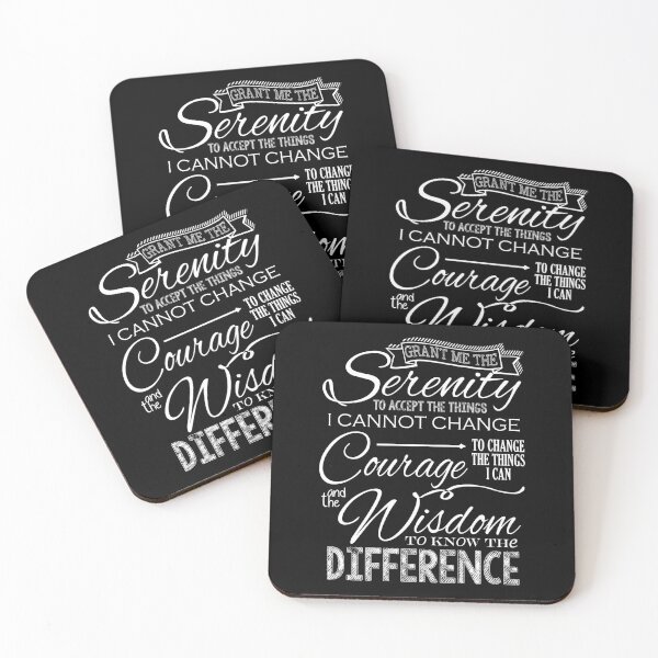 Serenity Prayer - Chalkboard Coasters (Set of 4)