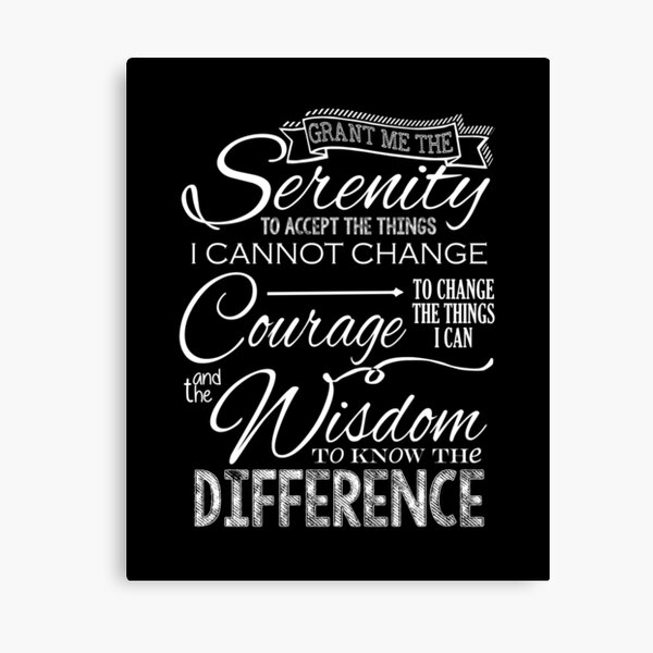 Serenity Prayer - Chalkboard Canvas Print