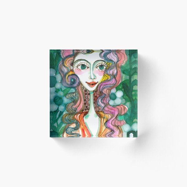 Happy Woman Acrylic Block