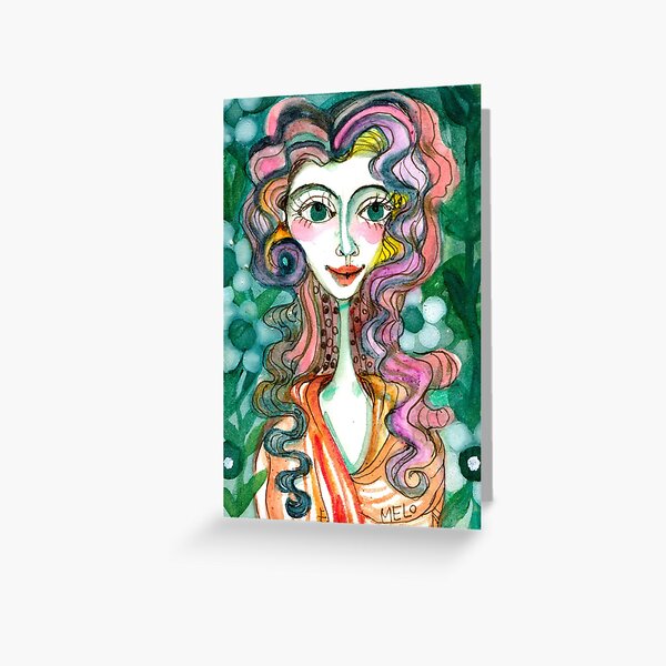 Happy Woman Greeting Card